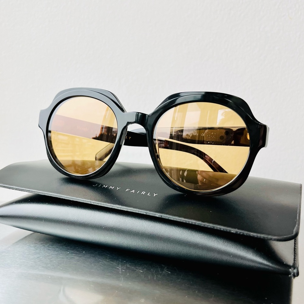 Jimmy Fairly x Rouje Fara sunglasses in black/ honey